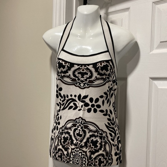 NWOT - White House Black Market Floral Print Sleeveless Halter Top - Size M - Picture 2 of 16